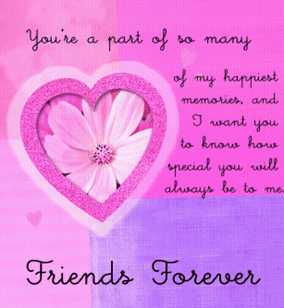 A Pink Heart With A Flower In It And The Words " You 'Re A Part Of So Many Of My Happiest Memories " On It GIF