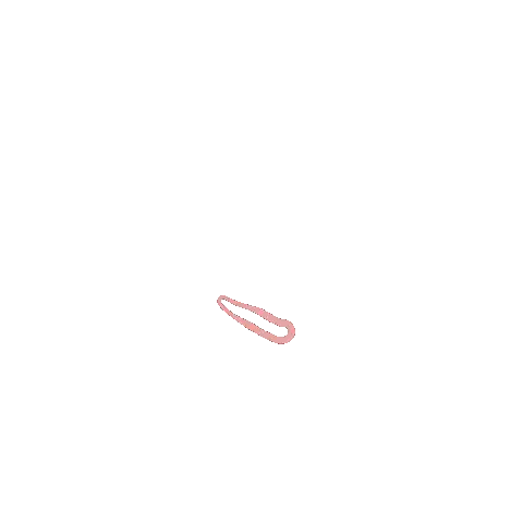 A Pink Heart With A White Line Around It Sticker
