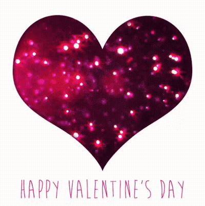 A Pink Heart With The Words Happy Valentine 'S Day GIF