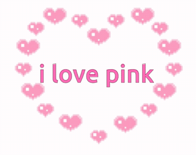 A Pink Heart With The Words I Love Pink In The Middle GIF