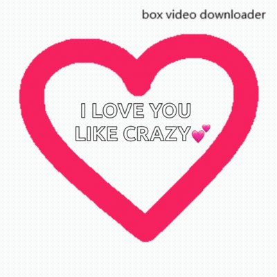A Pink Heart With The Words I Love You Like Crazy Surrounded By Pink Hearts GIF