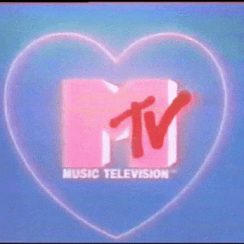A Pink Heart With The Words Pings Music Television Inside Of It GIF