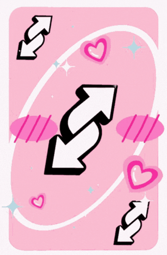 A Pink Playing Card That Says Haos Freeze GIF