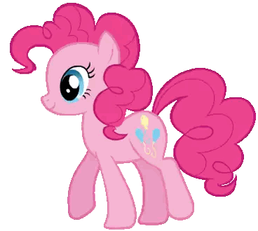 A Pink Pony With Balloons On Her Tail Sticker