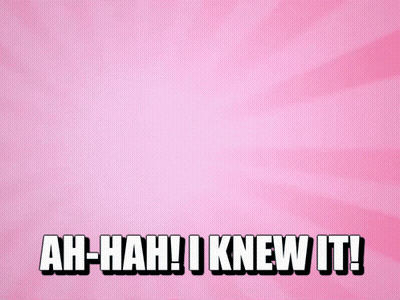 A Pink Pony With The Words Ah-Hah I Knew It GIF