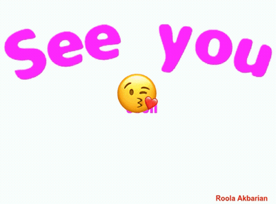 A Pink Sign That Says See You Soon With A Smiley Face GIF