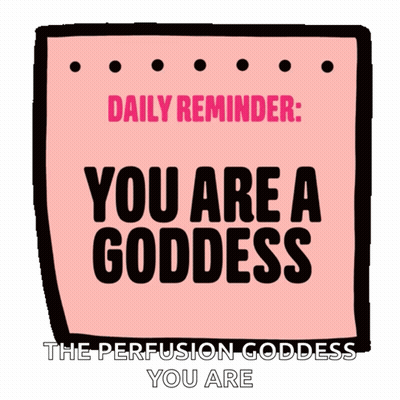 A Pink Sticky Note That Says Daily Reminder You Are A Goddess The Perfusion Goddess You Are GIF