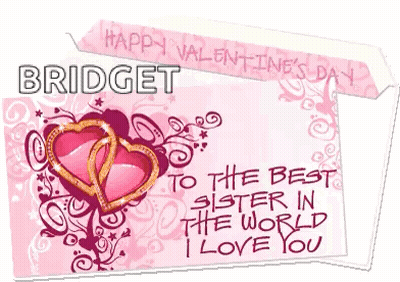 A Pink Valentine 'S Day Card For Bridget GIF
