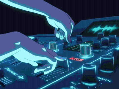 A Pioneer Dj Mixer With A Cue Button On It GIF
