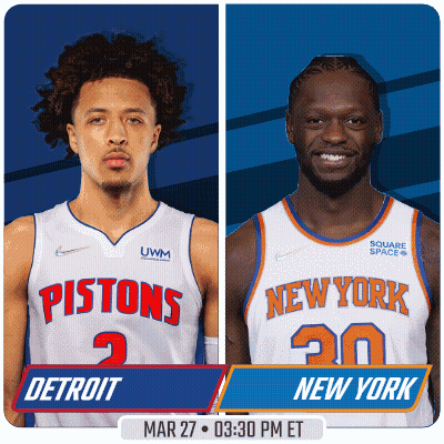 A Pistons And New York Basketball Game Is Scheduled For Mar 27 GIF
