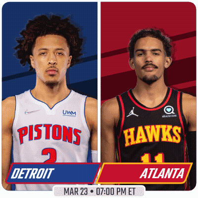 A Pistons Player And A Hawks Player Are Shown GIF