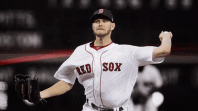 A Pitcher For The Red Sox Is About To Throw A Ball GIF