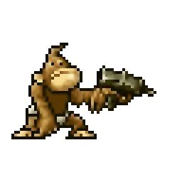 A Pixel Art Character Is Holding A Gun Sticker