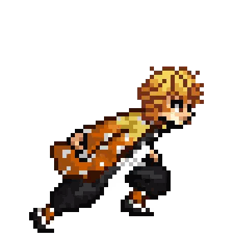 A Pixel Art Drawing Of A Boy Running Sticker