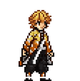 A Pixel Art Drawing Of A Boy With A Sword Sticker