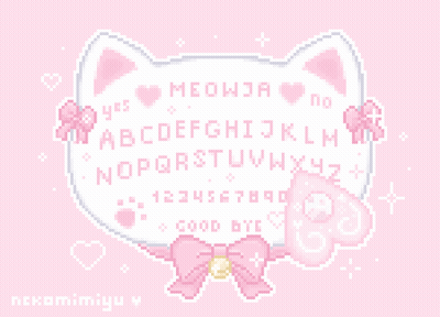A Pixel Art Drawing Of A Cat 'S Head With The Letters Abcdefghijklm Nopqrstuvwxyz Written On It GIF