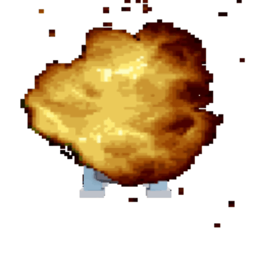 A Pixel Art Drawing Of A Fried Chicken Breast GIF