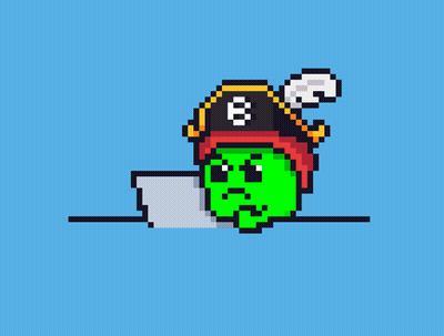 A Pixel Art Drawing Of A Frog Wearing A Pirate Hat GIF