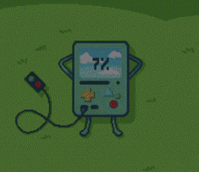 A Pixel Art Drawing Of A Game Controller With The Number 15 % On The Screen GIF