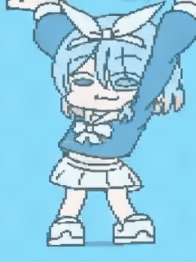 A Pixel Art Drawing Of A Girl Dancing GIF