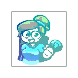 A Pixel Art Drawing Of A Girl Holding A Microphone . Sticker