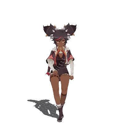 A Pixel Art Drawing Of A Girl With Pigtails Covering Her Face Sticker