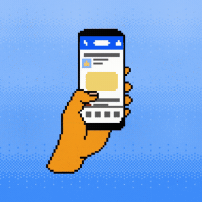 A Pixel Art Drawing Of A Hand Holding A Remote That Says ' I 'M Out ' On It GIF