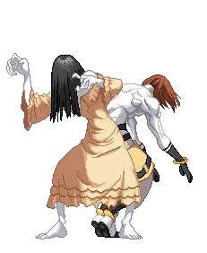 A Pixel Art Drawing Of A Man And A Woman Dancing Sticker