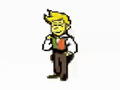 A Pixel Art Drawing Of A Man Holding An Accordion GIF