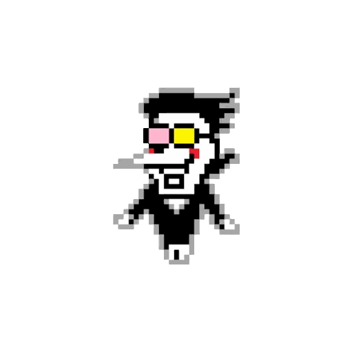 A Pixel Art Drawing Of A Man With A Beard And Sunglasses . Sticker