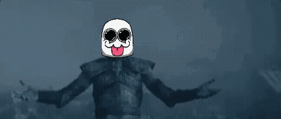 A Pixel Art Drawing Of A Man With A Marshmallow On His Head Sticking Out His Tongue GIF