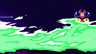 A Pixel Art Drawing Of A Monster Swimming In A Body Of Water GIF