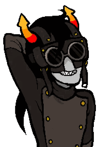 A Pixel Art Drawing Of A Monster Wearing Sunglasses Sticker