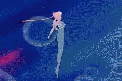 A Pixel Art Drawing Of A Naked Woman Standing In Front Of A Blue Background With Circles . GIF
