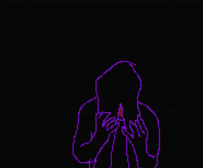A Pixel Art Drawing Of A Person Holding A Red Object GIF