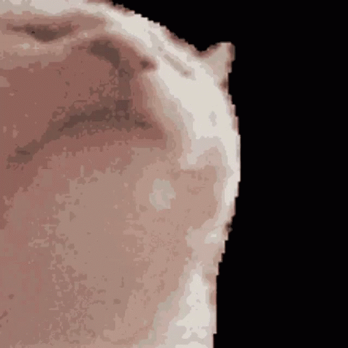 A Pixel Art Drawing Of A Person 'S Face With A Black Background GIF