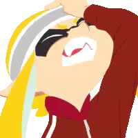 A Pixel Art Drawing Of A Person With A Red Jacket Sticker