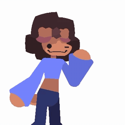A Pixel Art Drawing Of A Person With The Word Hiya Written In Yellow GIF