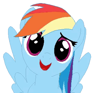 A Pixel Art Drawing Of A Rainbow Dash Sticker