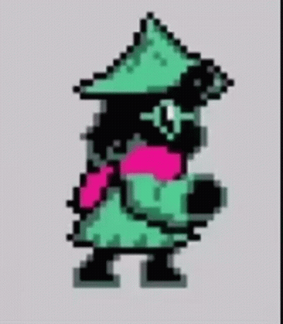 A Pixel Art Drawing Of A Sheep Wearing Sunglasses And A Green Hat . GIF