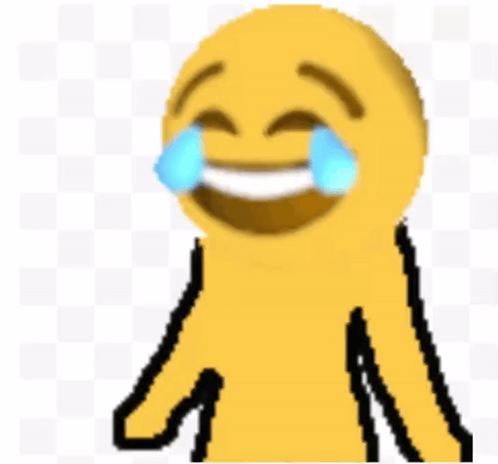 A Pixel Art Drawing Of A Smiley Face With Tears Coming Out Of It 'S Eyes GIF