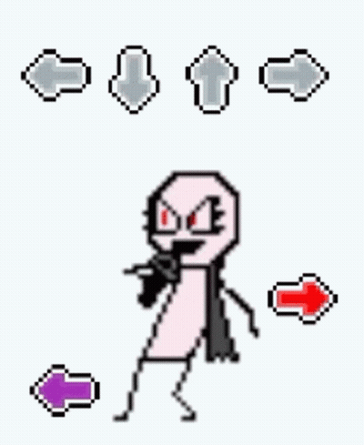 A Pixel Art Drawing Of A Stick Figure Holding A Microphone And Dancing . GIF
