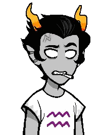 A Pixel Art Drawing Of A Troll Wearing A White Shirt Sticker
