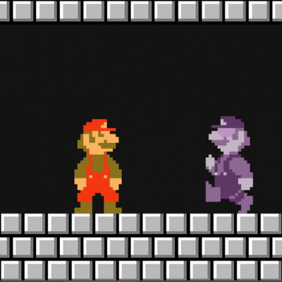 A Pixel Art Drawing Of Mario And Luigi Kissing GIF