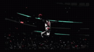A Pixel Art Illustration Of A Person Jumping In The Air . GIF