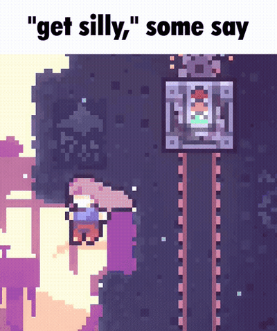 A Pixel Art Image With The Words " Get Silly Some Say " On The Bottom GIF