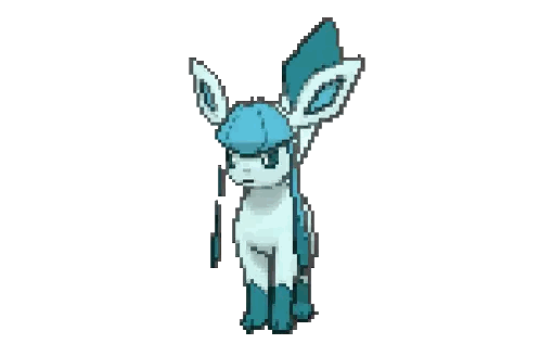 A Pixel Art Of A Blue And White Pokemon With A Blue Hat On Its Head . Sticker
