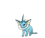 A Pixel Art Of A Blue Pokemon With A White Collar . Sticker