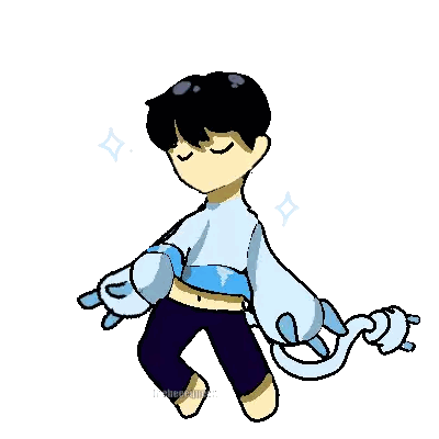 A Pixel Art Of A Boy Wearing A Blue Shirt GIF