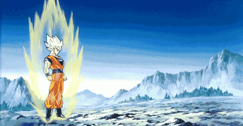 A Pixel Art Of A Cartoon Character With A Blue Sky In The Background GIF